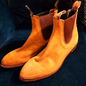 R.M. Williams brown suede Chelsea boots